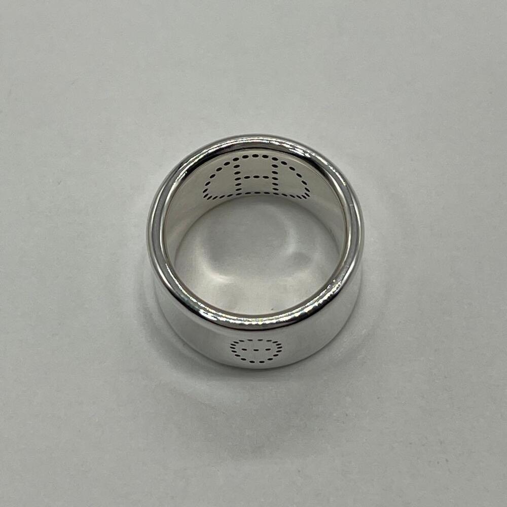 Hermes Eclipse Ribbon Ring Notation Size 48 Ag925 - image 6